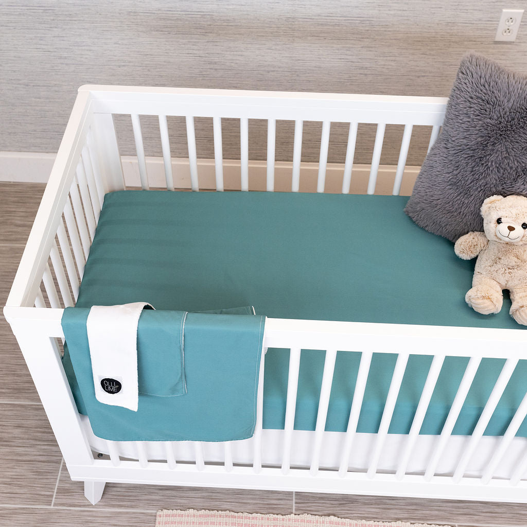 Floaties in the Deep - Deluxe Nursery Bedding Set - Dreamy Blue - Olli+Lime